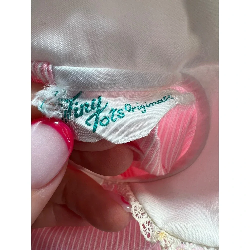 Tiny Tots Originals 2-Piece Outfit Pink Seersucker Embroidered Duck Vintage 6-9M